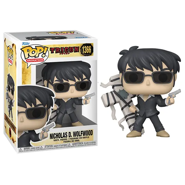 Funko Pop! Nicholas D. Wolfwood Trigun #1366 4 Inches Vinyl Collectible Figure, New, No Warning Applicable, Included PopShield Protector