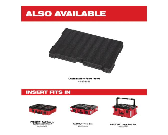 Milwaukee 48-22-8424 75-Pound Capacity Polymer Packout Standard Tool Box - New