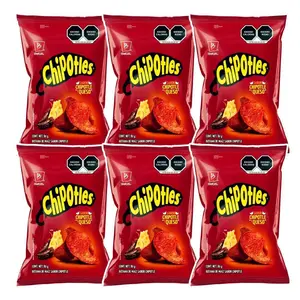 Chipotles, Barcel Chips, 6 Small Bags - Traditional Mexican Chips, Smoky Chipotle, Spicy