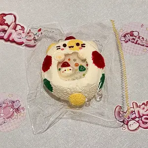 Kitty Snow Globe Squishy Lychee Squishy Handmade TabaSquishy