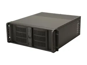 iStarUSA D-400-6-Black Black Steel 4U Rackmount Compact Stylish Server Chassis 6 External 5.25" Drive Bays