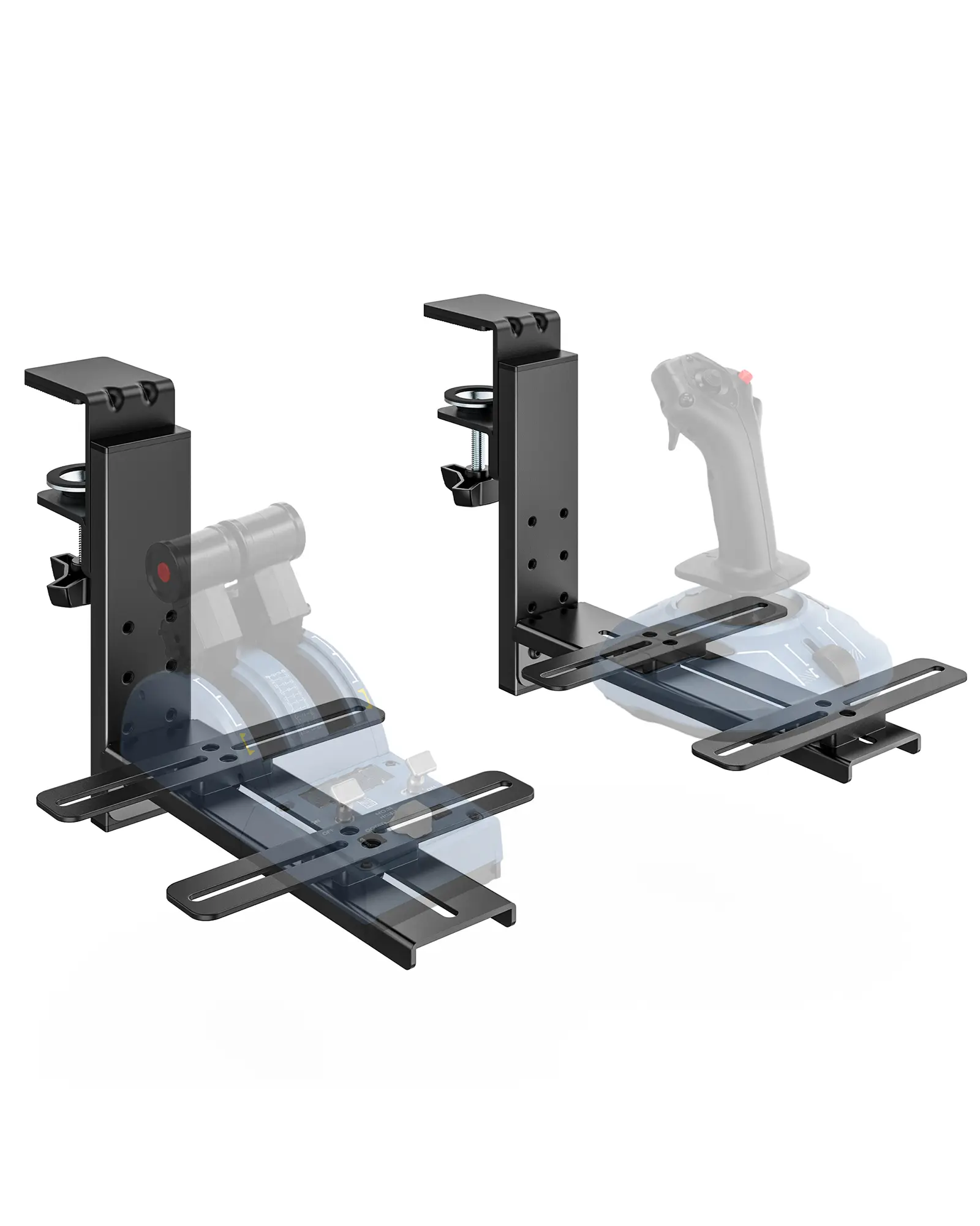 ARES WING Hotas Mount Flight Sim Game Throttle Flight Stick Mount, 2PCS Joystick Desk Mount, for X52/X52 Pro/X56 T16000M/HOTAS Thrustmaster T-Flight HOTASVKB Gladiator NXT/VPC