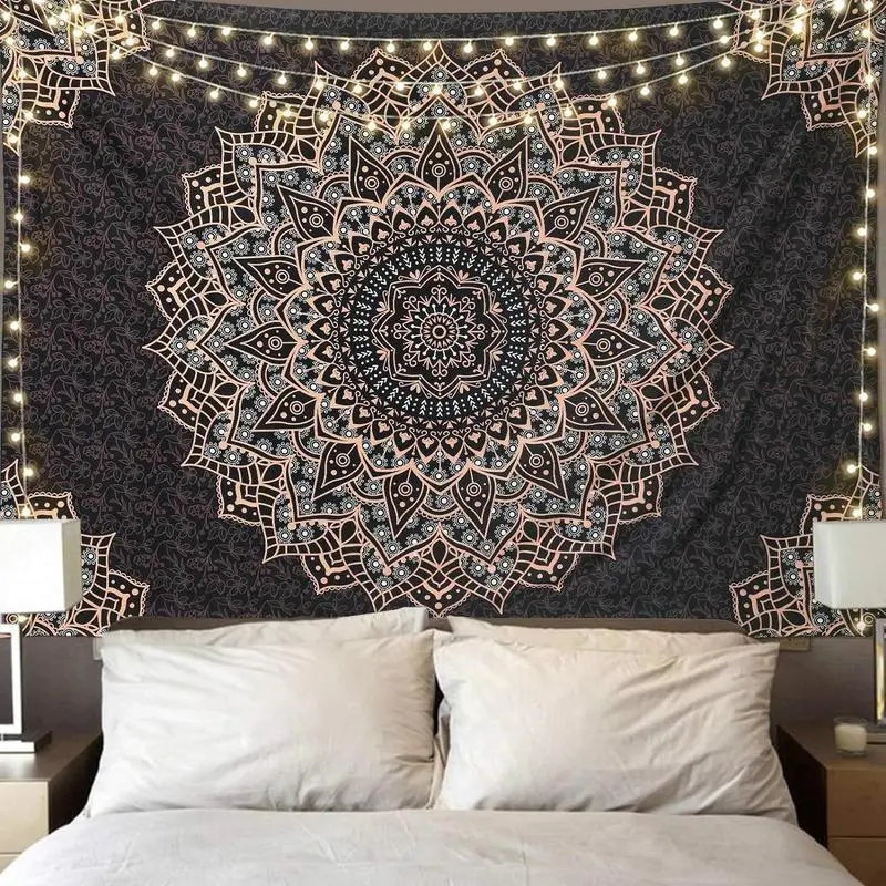 Mandala Tapestry Wall Hanging Psychedelic Aesthetic Indian Hippie Wall Decor Bohemian Wall Art Boho Home Decoration for Bedroom,Living Room summerwins,