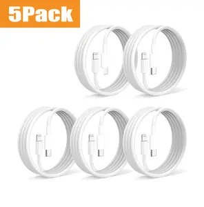 JOZASHON 5Pack iPhone Charger Durable Cable 6ft MFi Certified USB Type C to Lightning Cable Connector for iPhone 14/13/12 Pro XR XS Plus for Electronic Smartphone and Cellphone