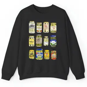 Bdhjydb Vintage Canned Pickles Sweatshirt, Pickle shirt, Pickle Crewneck Sweatshirt, Pickle Lovers Hoodie, Pickle Crewneck Sweatshirt, Canning Hoodie and Sweater; T-shirt Cotton Womenswear Light Polyester