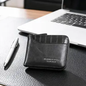 Men's Fashion Stone Pattern Wallet Pocket Short Zipper Double Fold Wallet, Realistic Stone Texture, Low key Luxury Fashion Style Wallet, Suitable for Valentine's Day Gifts, Festival Gifts, Men's Gifts (Black/Brown)