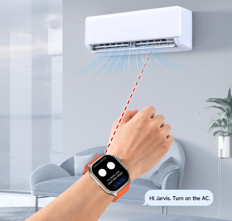 2025 W&O Smart Watch with AI & AI Control Upgrade Your Tech with Fashion Touch Screen SmartWatch Answer Make Calls Message Reminder 100+ Sports Modes Fast Charger Type-C Cable Adapter DIY Dials Wearable for iPhone Android