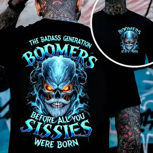 [CUSTOM YEAR] Custon generation Boomers T-Shirt, The Badass Generation Boomer T-Shirt, Personalized Birth Year Tee, 100% Cotton, Two Side Design, Women and Men Tee, Casual Classic Fit