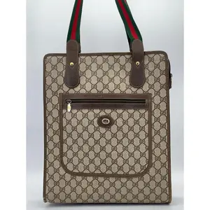Pre-owned GUCCI Coated Canvas Tote Bags Preloved GG Brown Supreme Tote. 2CJKHRW 112724 P