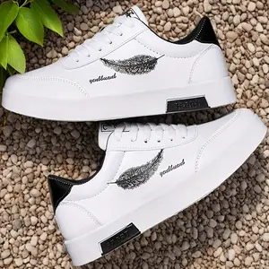 OLOEY Men's Trendy Skate Shoes, Wear-resistant Non Slip Lace-up Casual Sneaker, Men's Street Style Footwear