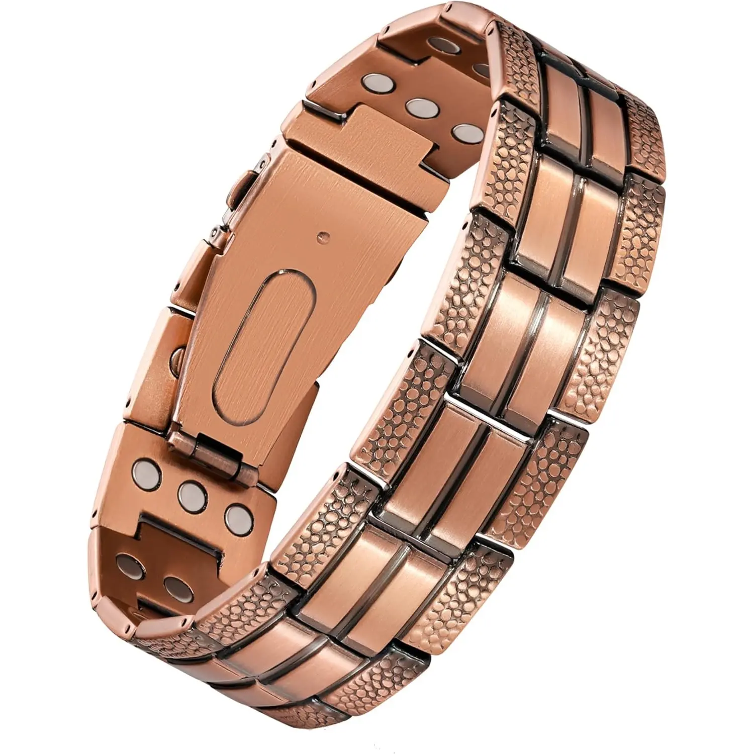 Men's Copper Bracelet, an Adjustable Link-Style Metal Jewelry Piece with a Premium Fold-Over Clasp and Included Adjustment Tool, Metal Bracelet, Bracelets Accessories