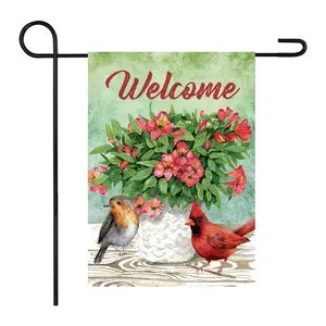 Northlight Welcome Cardinal Bird & Spring Flag 28" x 40"