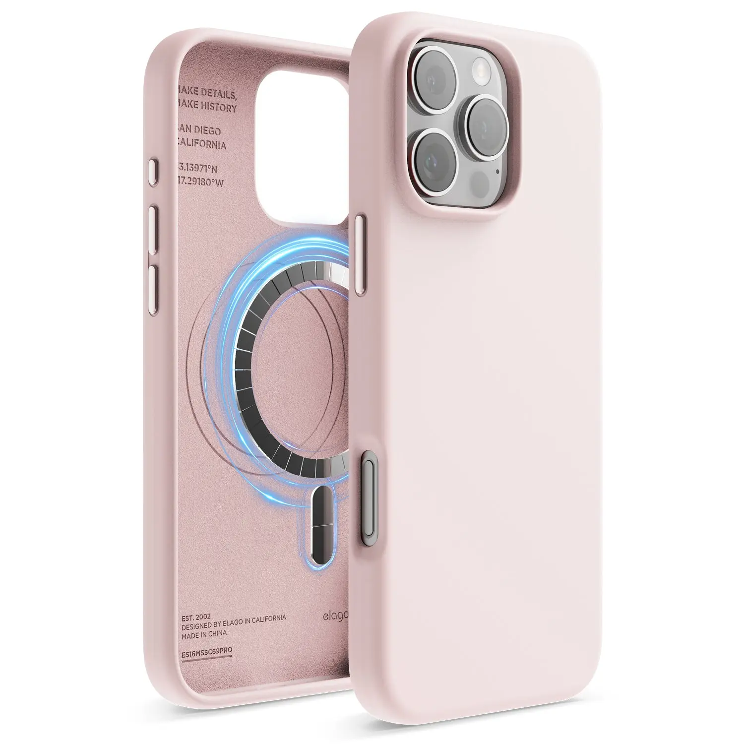 elago MagSafe Silicone Case for iPhone 16 Pro Max Smartphone - Magnetic, Shockproof, Durable Wireless Protective Mobile Phone Accessory [16 Colors], Casing