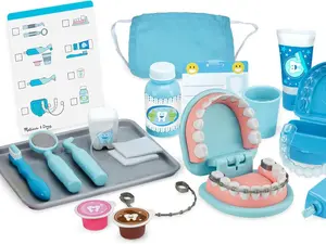 Super Smile Dentist Play Set, 25-Piece Dentist Kit with Oversized Teeth, Large Tools & Accessories, Kids Toys for Girls & Boys