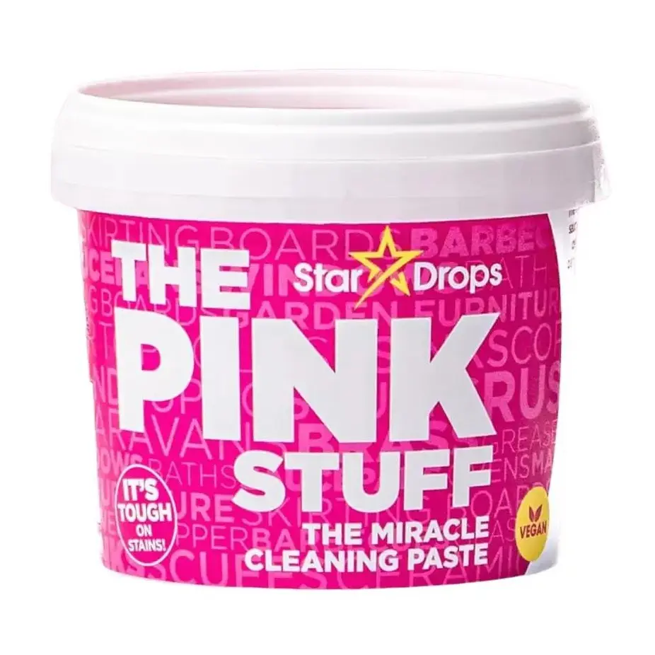 SageZY Stardrops - The Pink Stuff Miracle Cleaning Paste & SQeeZY Scrubber Sponge Bundle - All-Purpose Non-Scratch Cleaner for Kitchens Bathrooms Walls Floors Pots Grout and More Firm in Cool Water Soft in Warm Water Vegan Cruelty Free