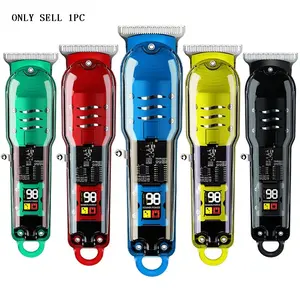 Men's/child Cordless Hair Clipper, LCD Display, Professional T-Type Blade Trimmer, Transparent LCD Hair Cutter, Salon Haircut Tool
