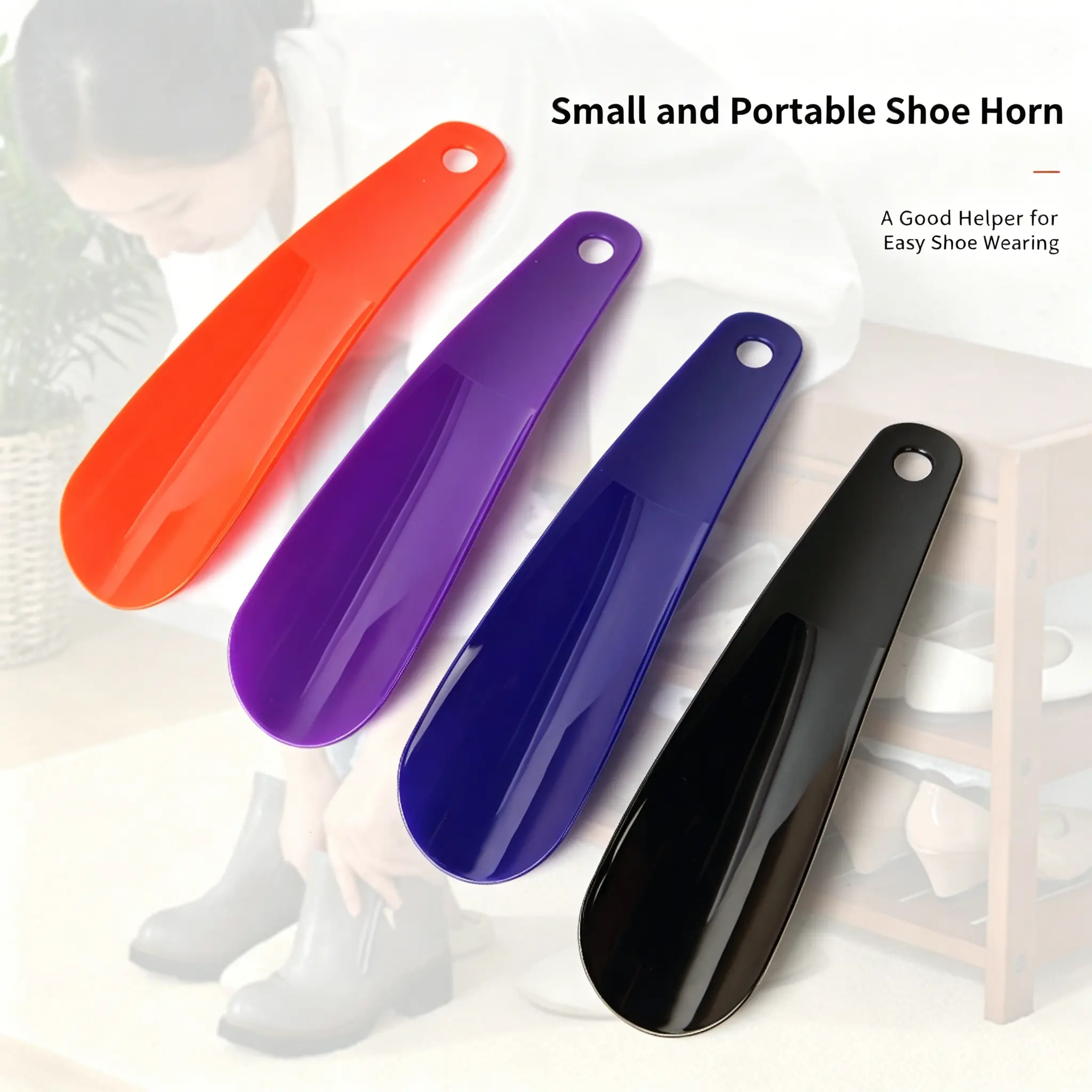 16cm Premium Short-Handled Shoe Horn, Household Shoe Horn, Multifunctional Shoe Tool, Sneaker, Shoehorn