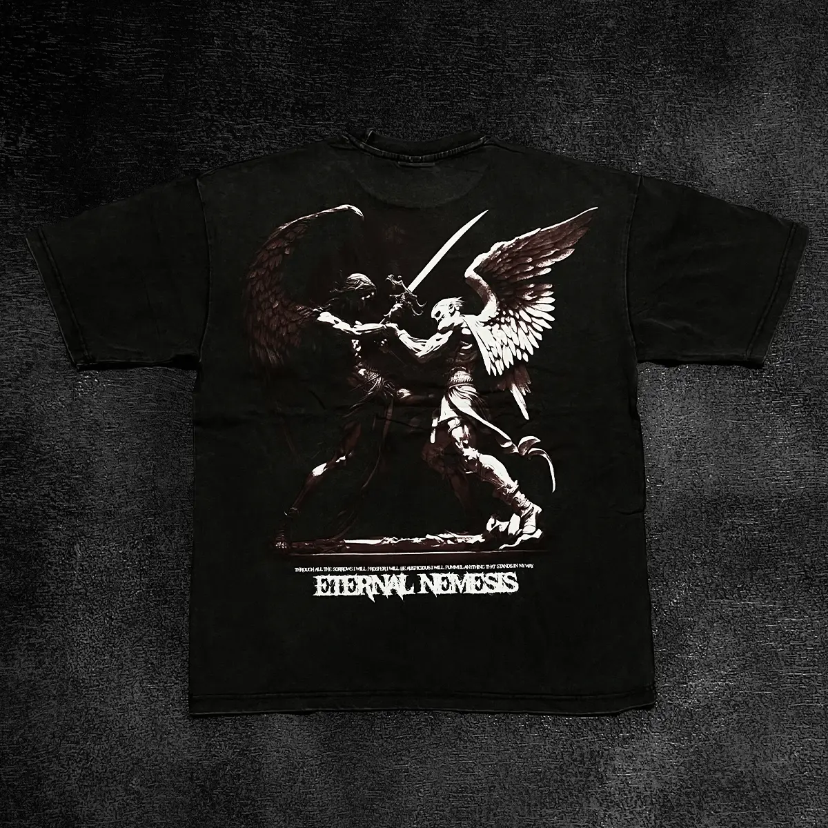 ETERNAL NEMESIS PUMPCOVER - MENSWEAR STREETWEAR VINTAGE GYM TOP BREATHABLE COTTON WORKOUT TSHIRT