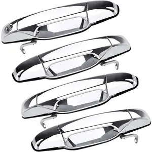 Outside Exterior Door Handle Front Rear Driver & Passenger Side Replacements for Cadillac Escalade Chevy Silverado GMC Sierra Yukon Pickup Truck SUV 2007 2008 2009 2010 2011 2012 2013 2014 Parts Automotive Car Vehiclegift