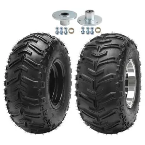 Suisuitong 16x8-7 7" ATV Go Kart Wheel & Front Wheel Hubs Kit – Fits Karting ATV UTV Drift Trike Golf Cart Quad Buggy Dune Moped Lawn Mower Four Wheeler Tricycle Offroad Motorcycle Project Bikes