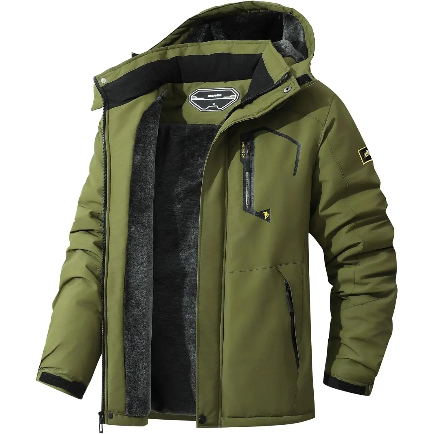 Men's Ski Jacket Warm Winter Snow Coat Waterproof Mountain Windbreaker Snowboarding Hooded for Hiking Travel season business banquet party