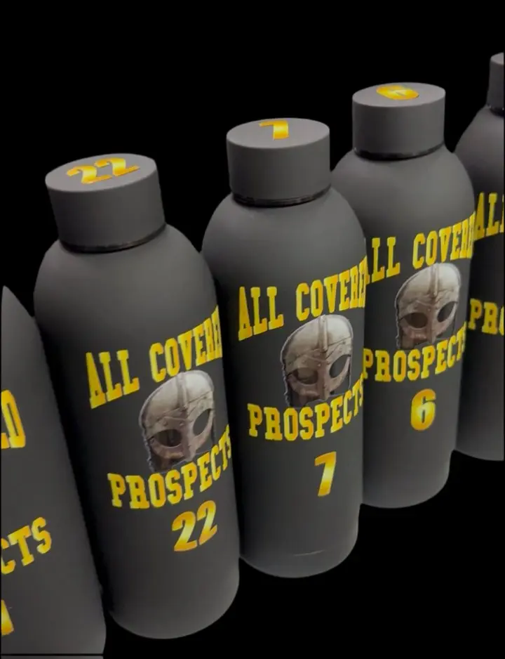 Custom UV Stickers with Front Print - Customize with Logo, Number or Name, for All Sports Teams & Event Activities, 10pk for 17oz Thermal Flasks