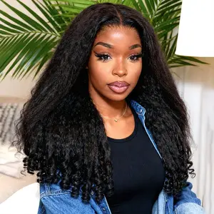 [NEW IN] OQ HAIR Kinky Straight Burmese Curly Glueless Wig 250% Density 9x6 M-Cap Wear Go Yaki Spiral Curls Wig Pre-Cut HD Lace Plucked Wig With Natural Hairline Beginner Friendly