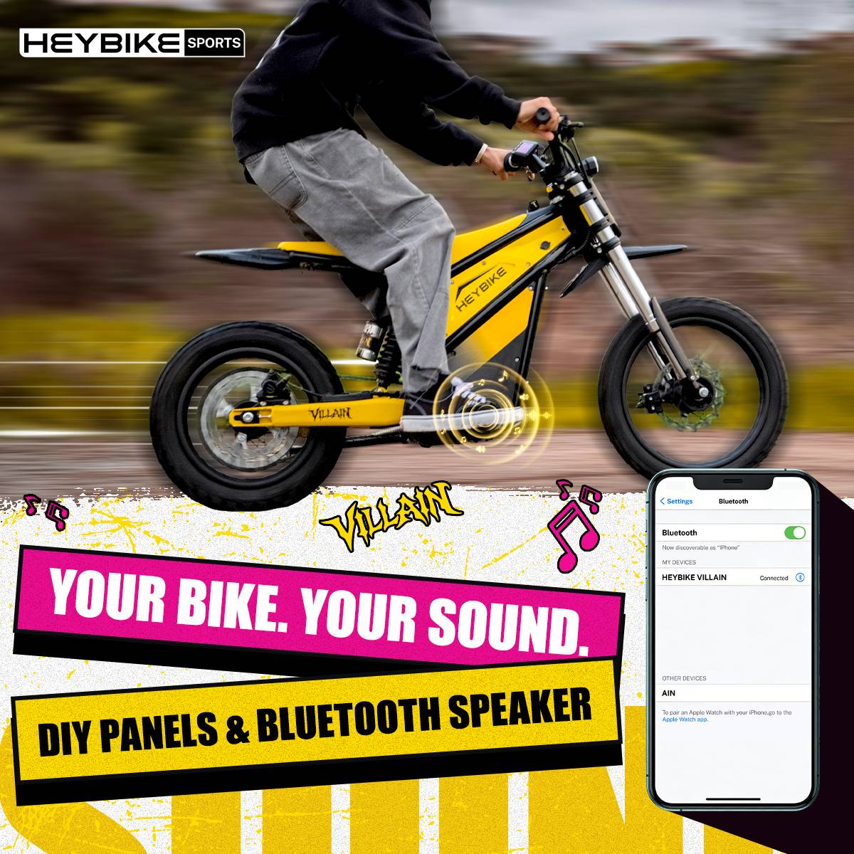 HEYBIKE-VILLAIN Electric Bike | Peak Power 4160W | 190N·m Torque | Top Speed 45 MPH | Range Up to 50 Miles | 52V 26Ah Removable Battery | All-Terrain Fat Tires | Hydraulic Suspension | IPX6 Waterproof | Magnetic Safety Cut-Off HEYBIKE-VILLAIN Electric Bike | Peak Power 4160W | 190N·m Torque | Top Speed 45 MPH | Range Up to 50 Miles | 52V 26Ah Removable Battery | All-Terrain Fat Tires | Hydraulic Suspension | IPX6 Waterproof | Magnetic Safety Cut-Off