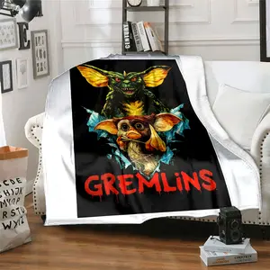 Gremlins 21 patterned printed blanket, suitable for the living room, bedroom, office and lunch break, portable blanket for all four seasons, holiday gift for family and friends, Christmas decoration blanket