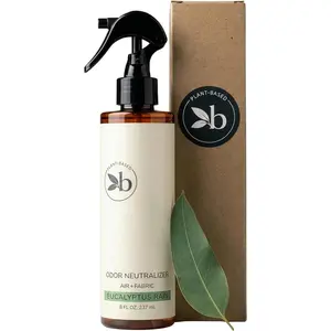 -Based Odor Eliminator  -  Essential Oil  Freshener for , Bathroom, Fabrics & Pet Areas - 8 oz (Eucalyptus Rain)