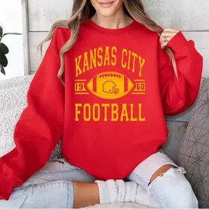 Trendy Kansas City Football Sweatshirt - Hoodie