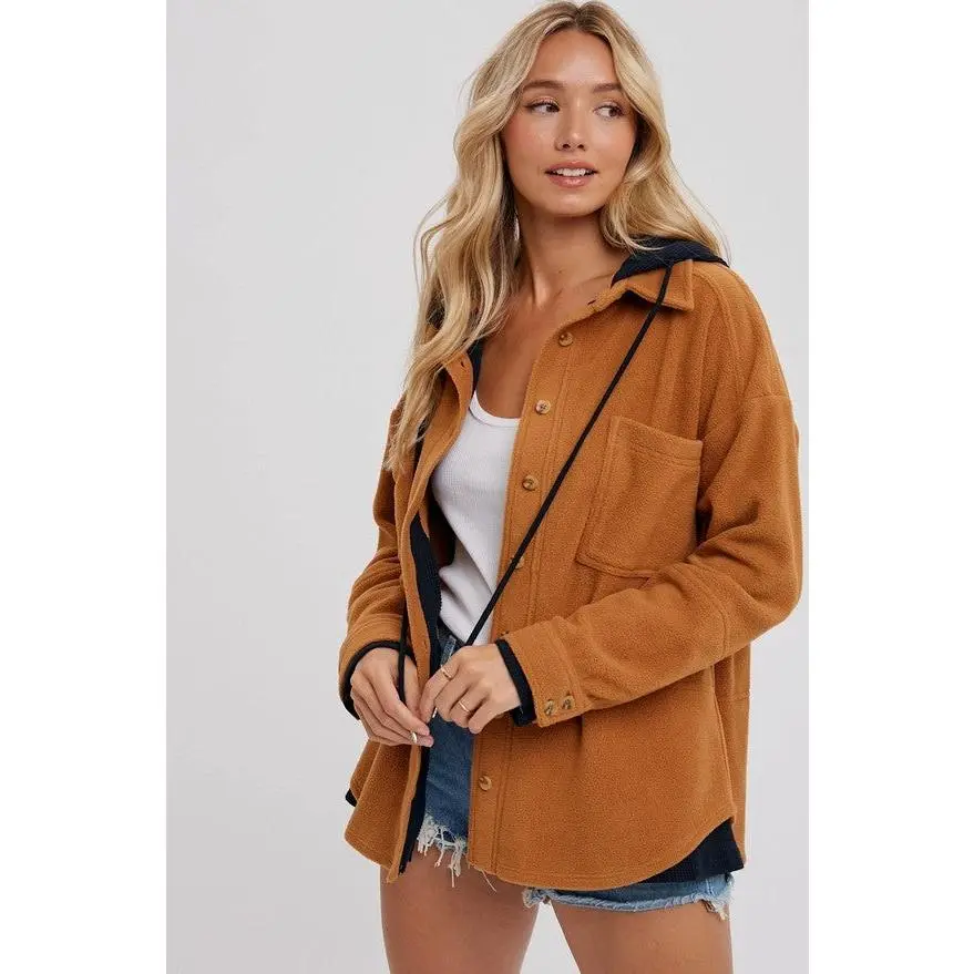 Fleece Hoodie Shacket