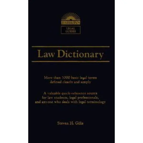 USED Book - Law Dictionary (Barron's Law Dictionary) by Steven H. Gifis (Paperback) - english