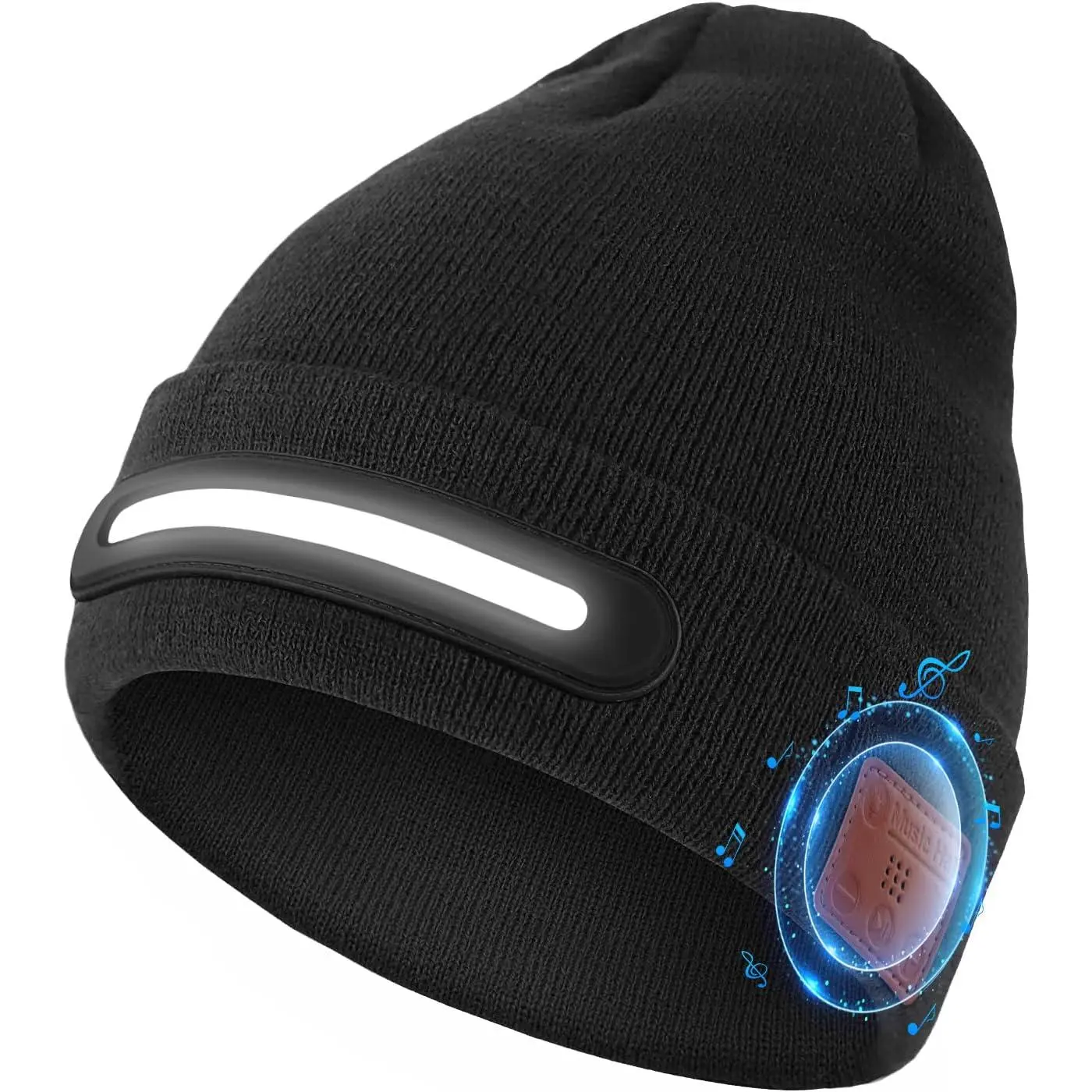 LED Beanie Hat with Bluetooth - Unisex Music hat Light Up Rechargeable ...
