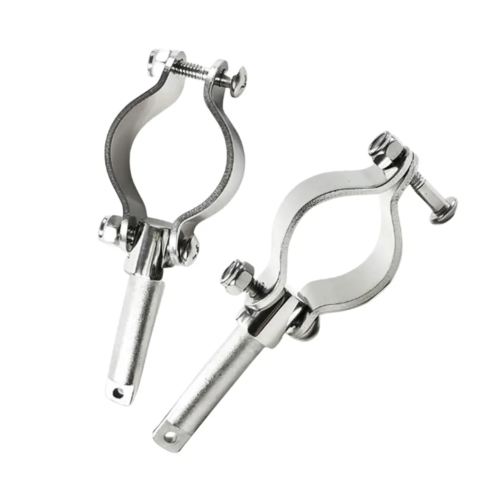 MARINE CITY 2 Pcs Clamp On Rowlock Oarlocks 316 Stainless Steel 1-5/8 Inch Tube Corrosion Resistant Rotating Mount for Kayaks Boats