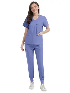 Pet Groomer Practical Uniform | Hand Wash Straight Pants Thin Suit for Pet Resort Staff, Holistic Healing Spa Professionals, and Senior Living Communities
