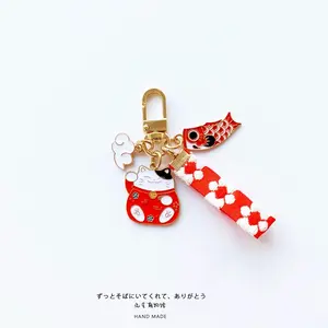 Japan lucky cat design  keychain & bag accessories