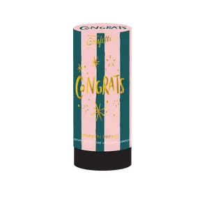 Congrats Confetti Popper- pink/navy