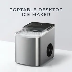 Portable Countertop Ice Maker - Fast 3.5Mins Ice, Self-Cleaning, 38lbs/Day, Perfect for Home/RV/Parties