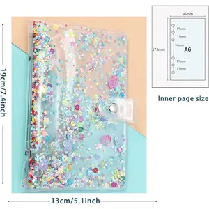 A6 Notebook Binder Savings Binder Money Saving Record Folder Transparent