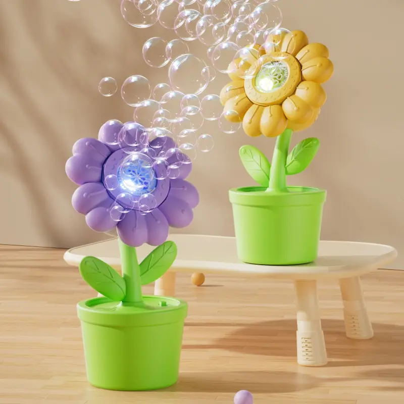 Sunflower Bubble Machine for Kids, Toddler Bubble Machine, Automatic Sunflower Bubble Blower, Indoor Outdoor Birthday Party Gift, Easter Christmas Present, Automatic Bubble Maker