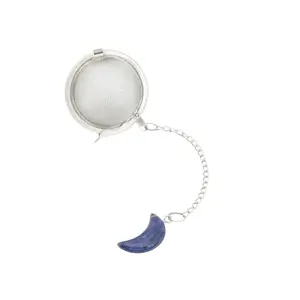 Sodalite Moon Shaped Crystal Tea Infuser