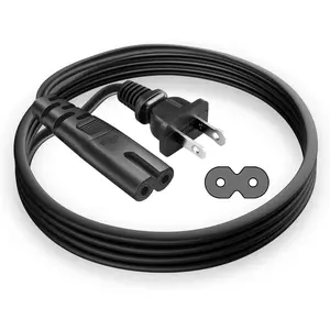 2 Prong Power Cord for JBL PartyBox 100 110 200 300 310 710 1000 On-The-Go Speaker, ONN Party Speaker, JBL Soundbar Power Cable Replacement(6ft)