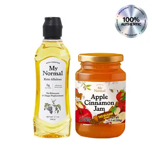 My Normal Keto Allulose Liquid (17.01 l oz) and My Normal Low Calorie Apple Cinnamon Jam (320g, 11.28 oz)