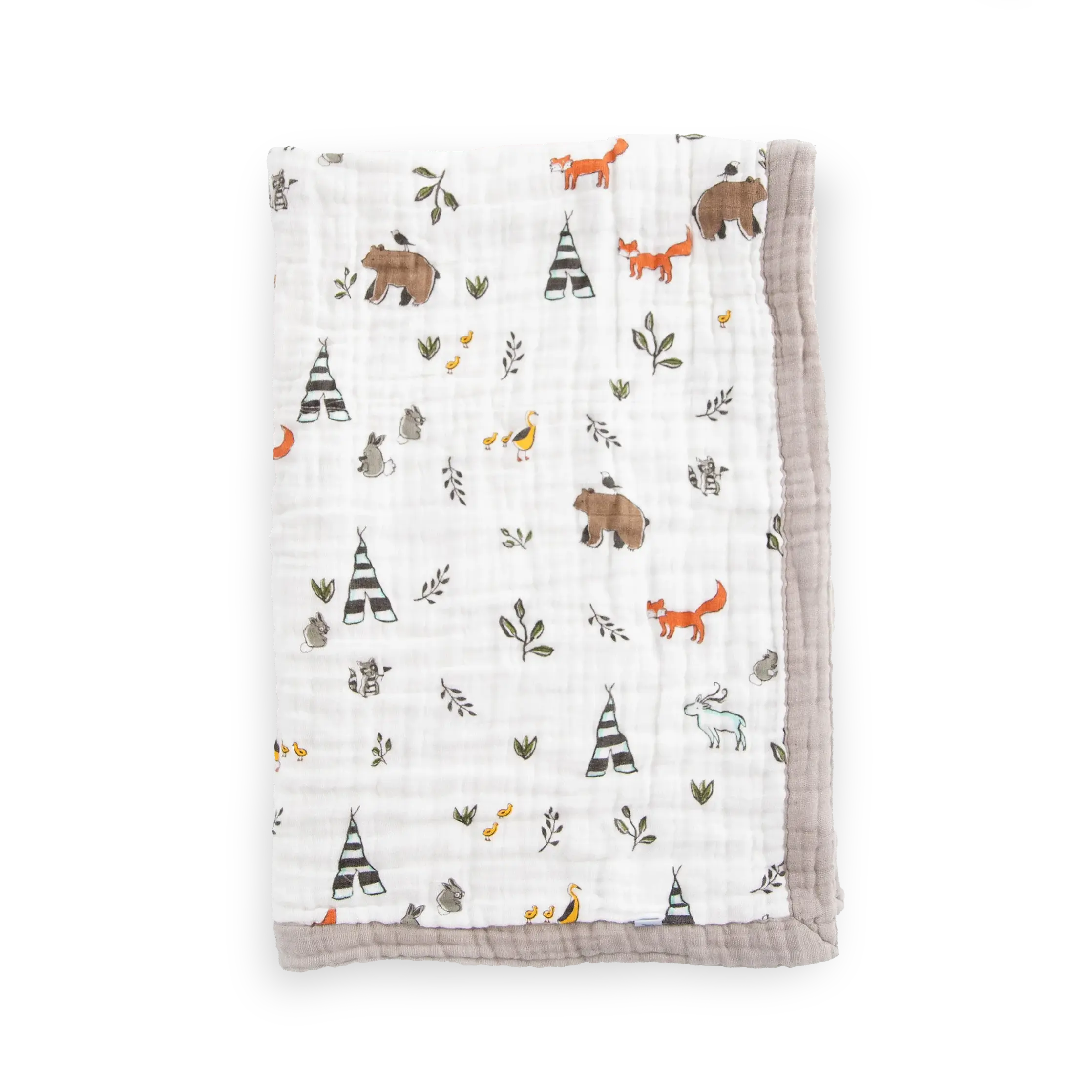 Cotton Muslin Baby Quilt - Forest Friends
