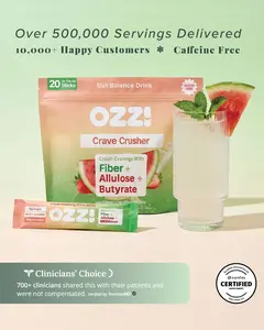 Ozzi Gut Balance Drink Stick | Prebiotic Fiber + Butyrate | Caffeine Free And Sugar Free