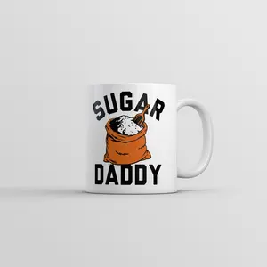 Sugar Daddy Gingerbread Mug Funny Sarcastic Christmas Cookie Graphic Coffee Cup - 11oz Funny Coffee Mugs Ceramic Printed Drinkware Cup