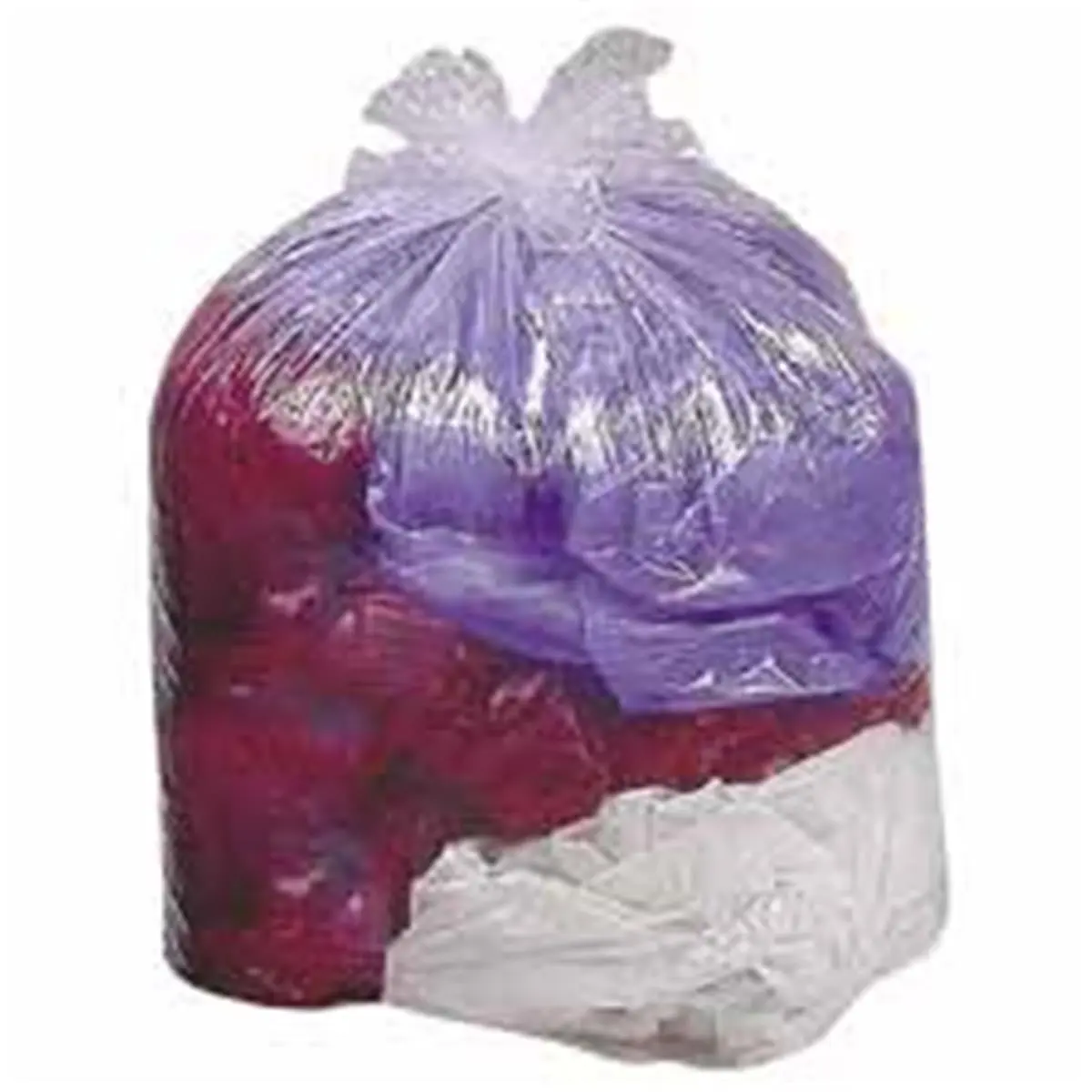 212 MAIN High-Visibility Trash Can Liners, 31-33 Gal, 0.6 Mil Film, 33in x 39in, Flat Bottom, Individually Folded