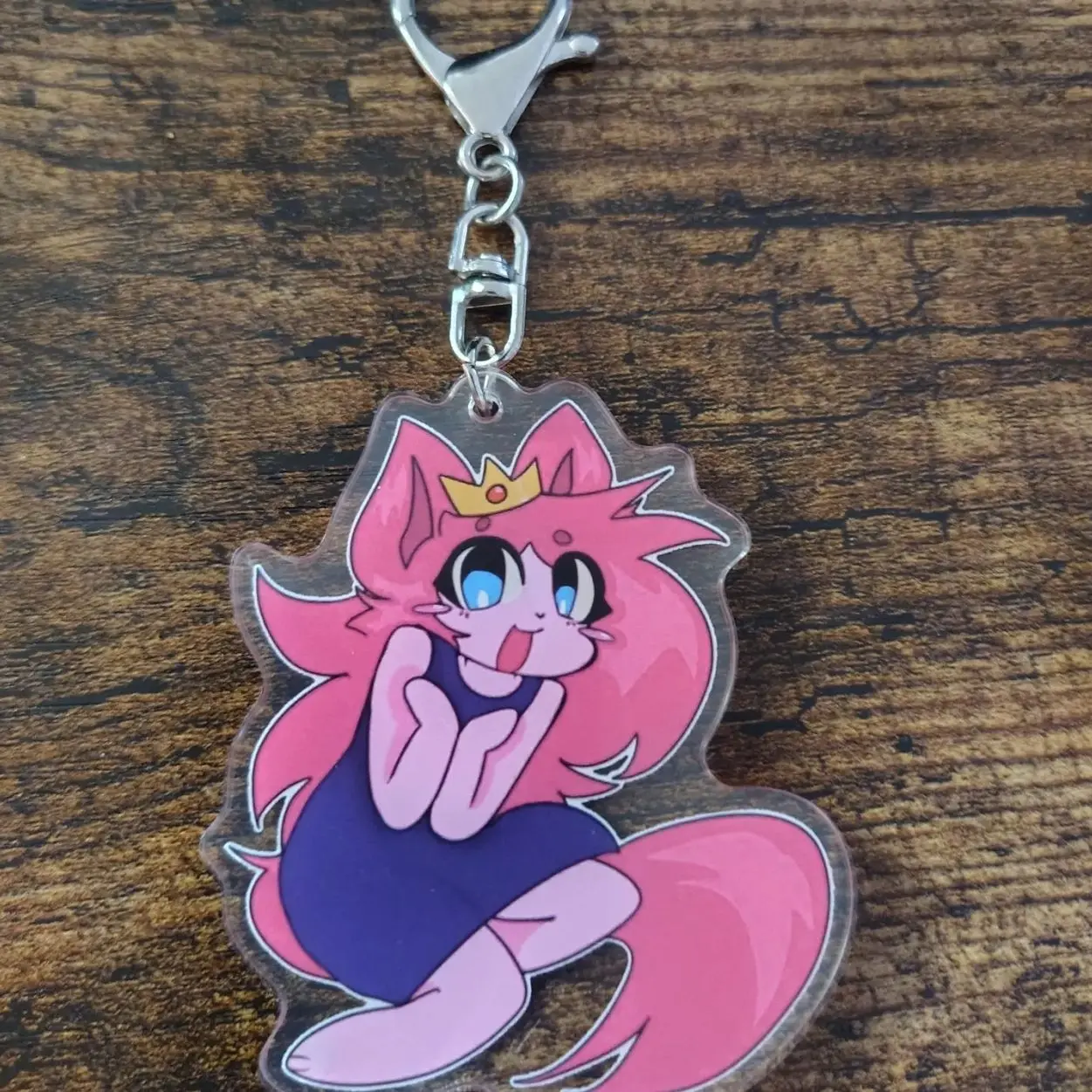 Original Character Princess Acrylic Keychain 3" Lobster Clip
