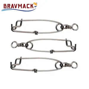 2pcs Stainless Steel Tuna Fishing Clip Snap with B.L Swivel Spearfishing Long Line Fishing Accessories Fishing Gear Fishing Tool